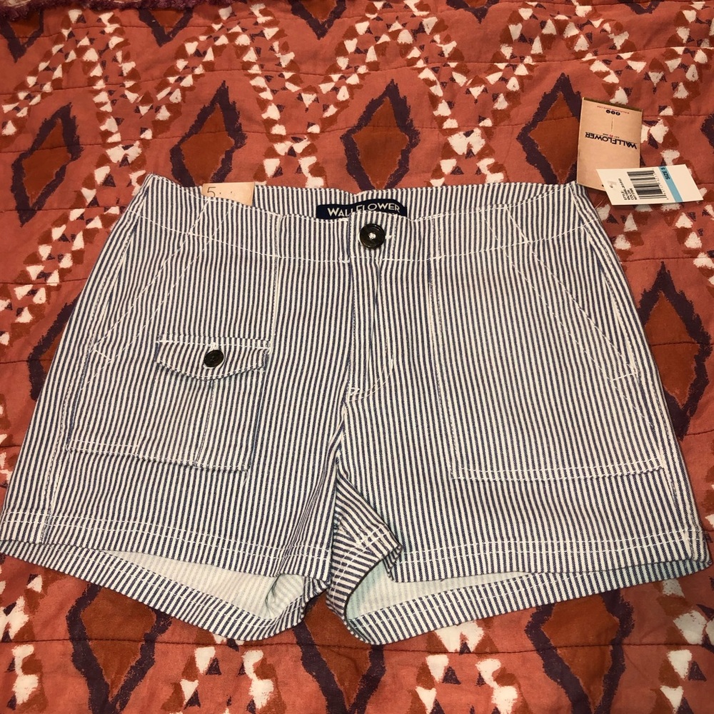 Wallflower size 5 pinstripe demon shorts